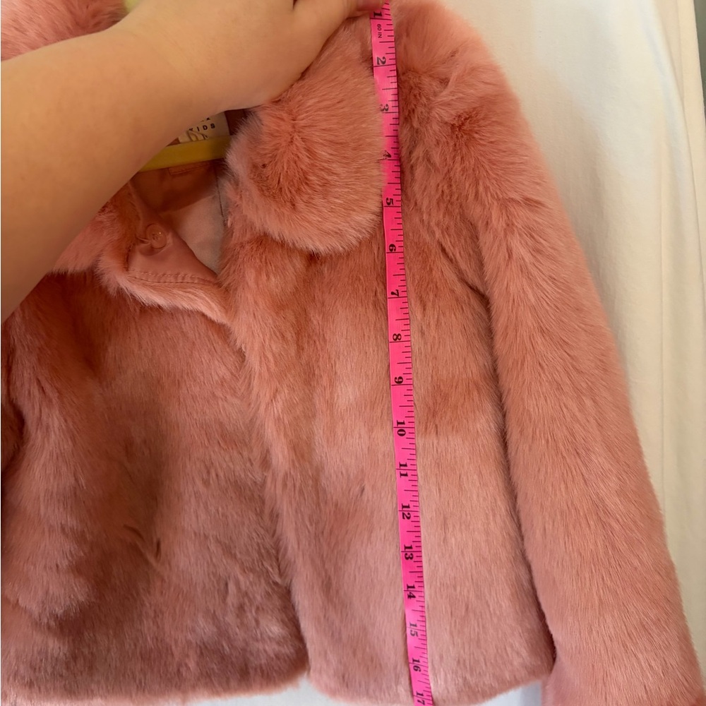 GAP Kids Soft Pink Faux Fur Coat size small - Picture 6 of 7